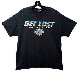 Harley Davidson T Shirt Mens L Double Sided 2016 Get Lost On The Road Appleton